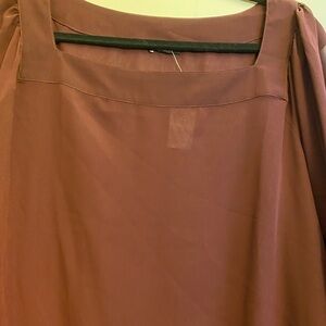 Ann Taylor Burgundy Blouse XL NWT